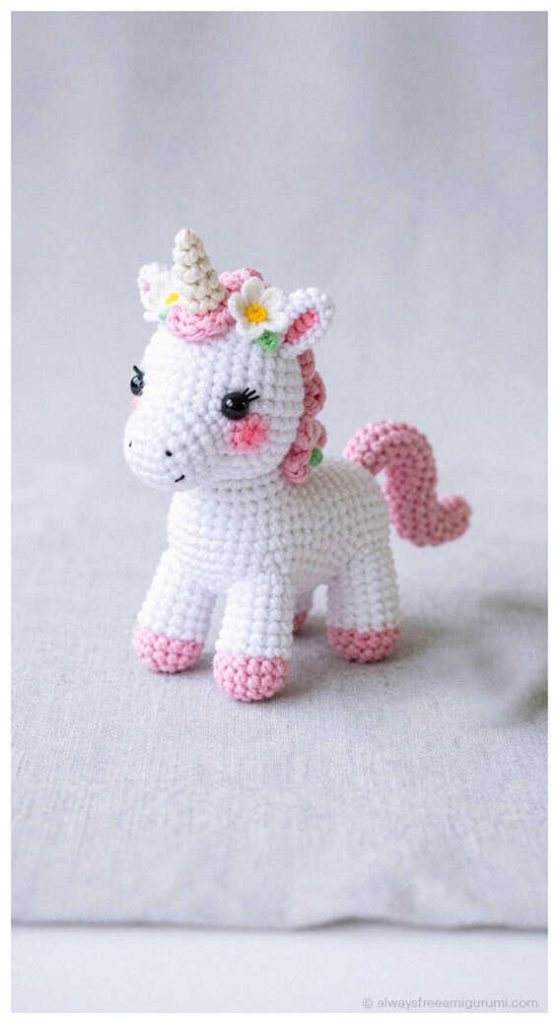 Festive amigurumi unicorn idea perfect for birthday party favors, a joyful Quick to Make Amigurumi inspiration.