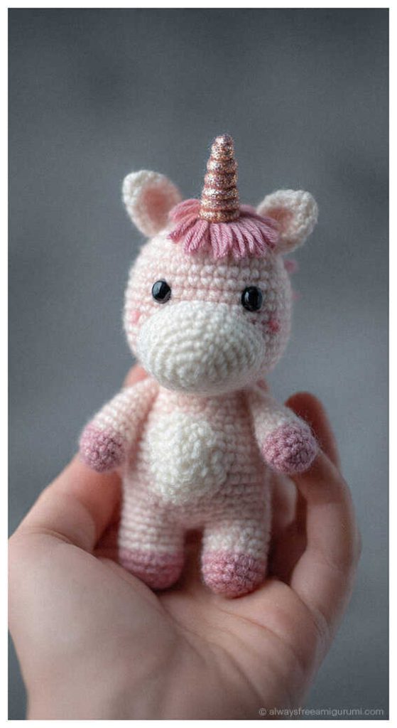 Vibrant amigurumi unicorn idea using bold neon colors, a standout piece for your Quick to Make Amigurumi sea of projects.