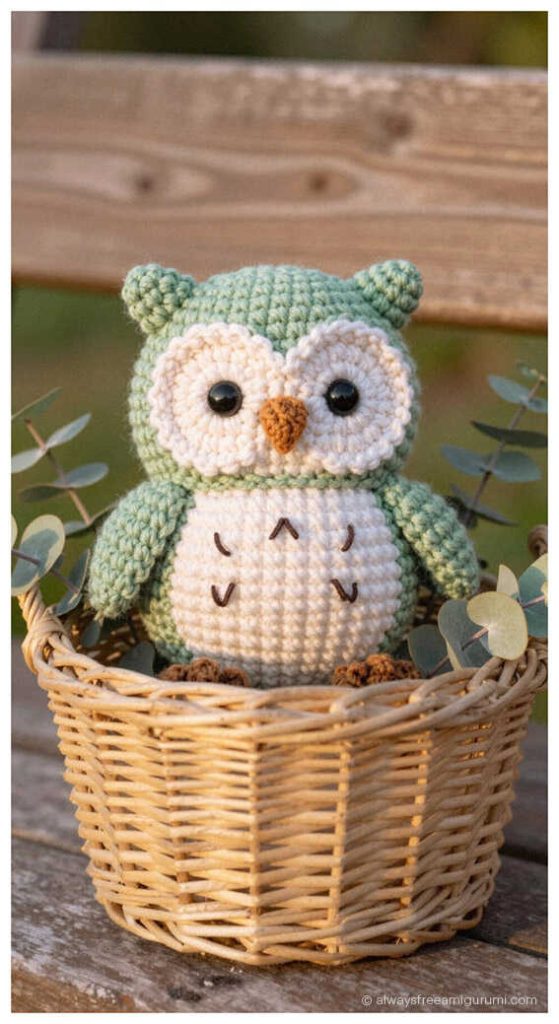 Free Baby Owl Amigurumi Pattern: A unique and easy-to-follow crochet project for handmade nursery decor.