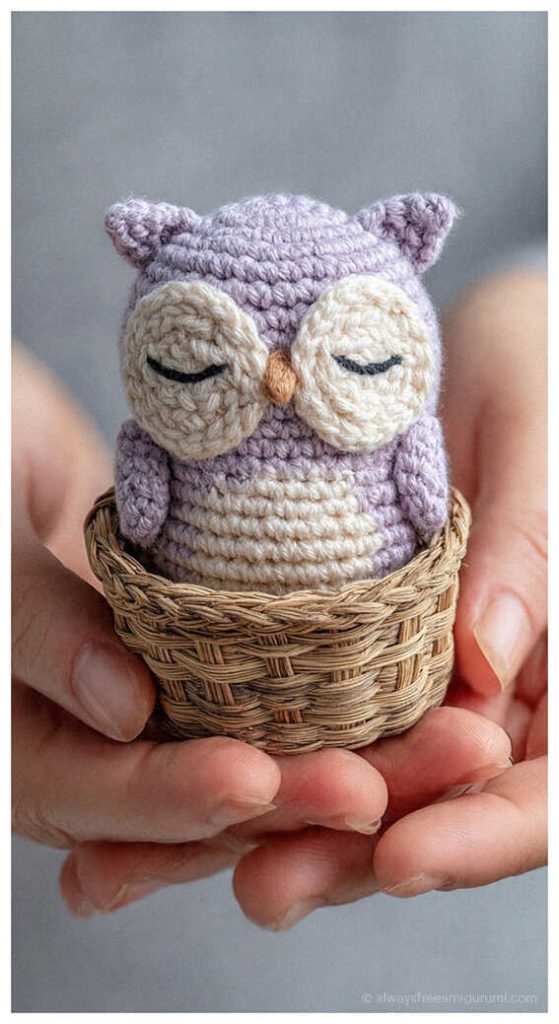 Low Sew Amigurumi: This free baby owl design is perfect for a quick DIY gift idea. Although a free pattern is available at the link, this specific visual is a digital concept created for design inspiration to show different color possibilities.