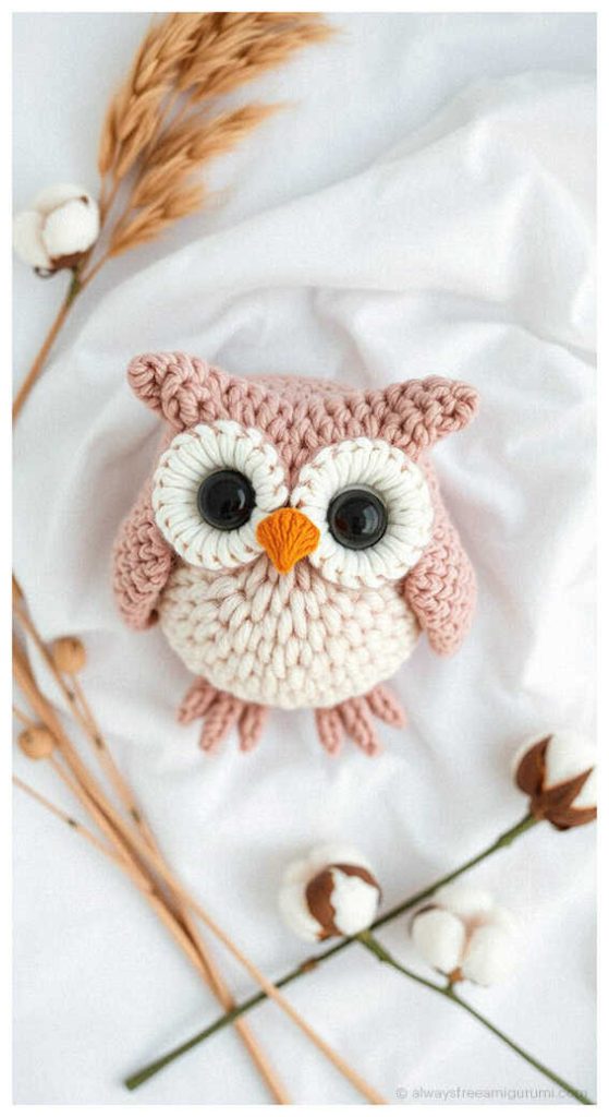 Quick to Make Amigurumi: Festive owl variant for unique holiday gifts and home styling. Although this image is a design prototype for inspiration, you can find the actual free instructions and pattern by visiting our blog link.
