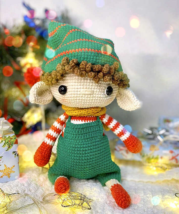 cute elf amigurumi free crochet pattern small handmade doll toy